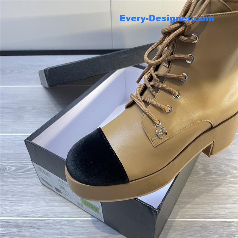 CC new double C color matching ankle boots for women