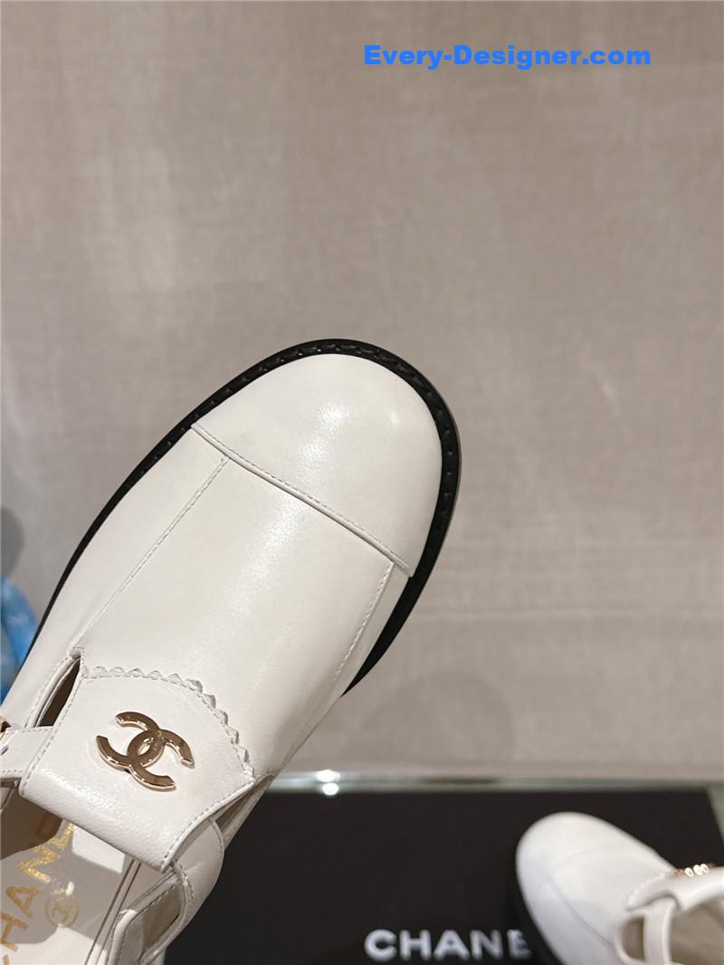 CC half slippers thick heel toe mules