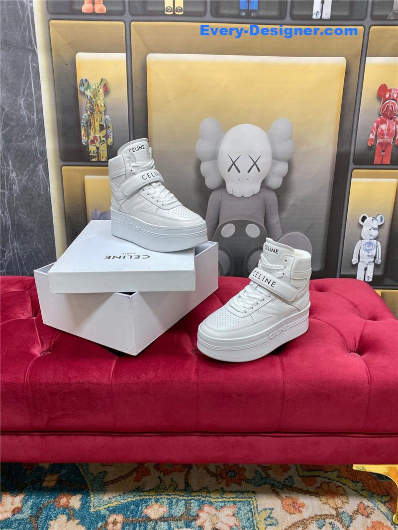 celine new color matching sneakers white shoes