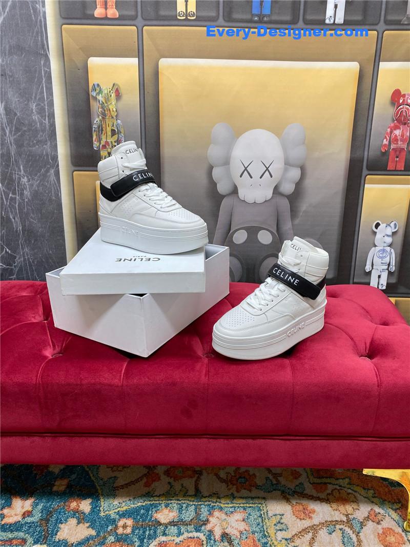 celine new color matching sneakers white shoes