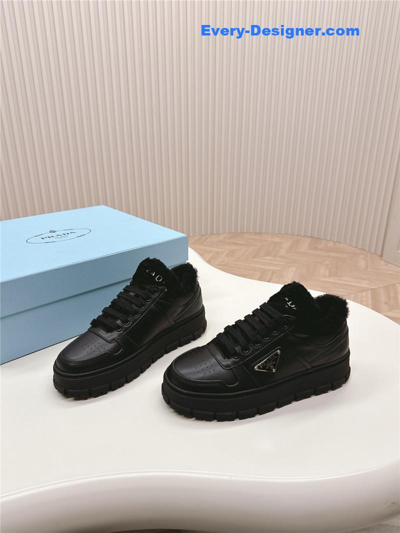 prada wool high top sneakers and boots