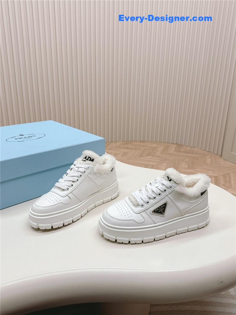 prada wool high top sneakers and boots