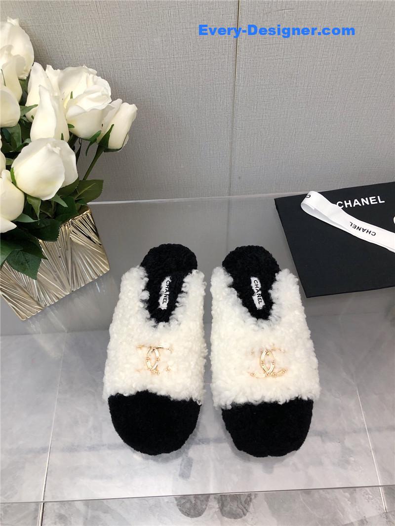 CC furry slippers