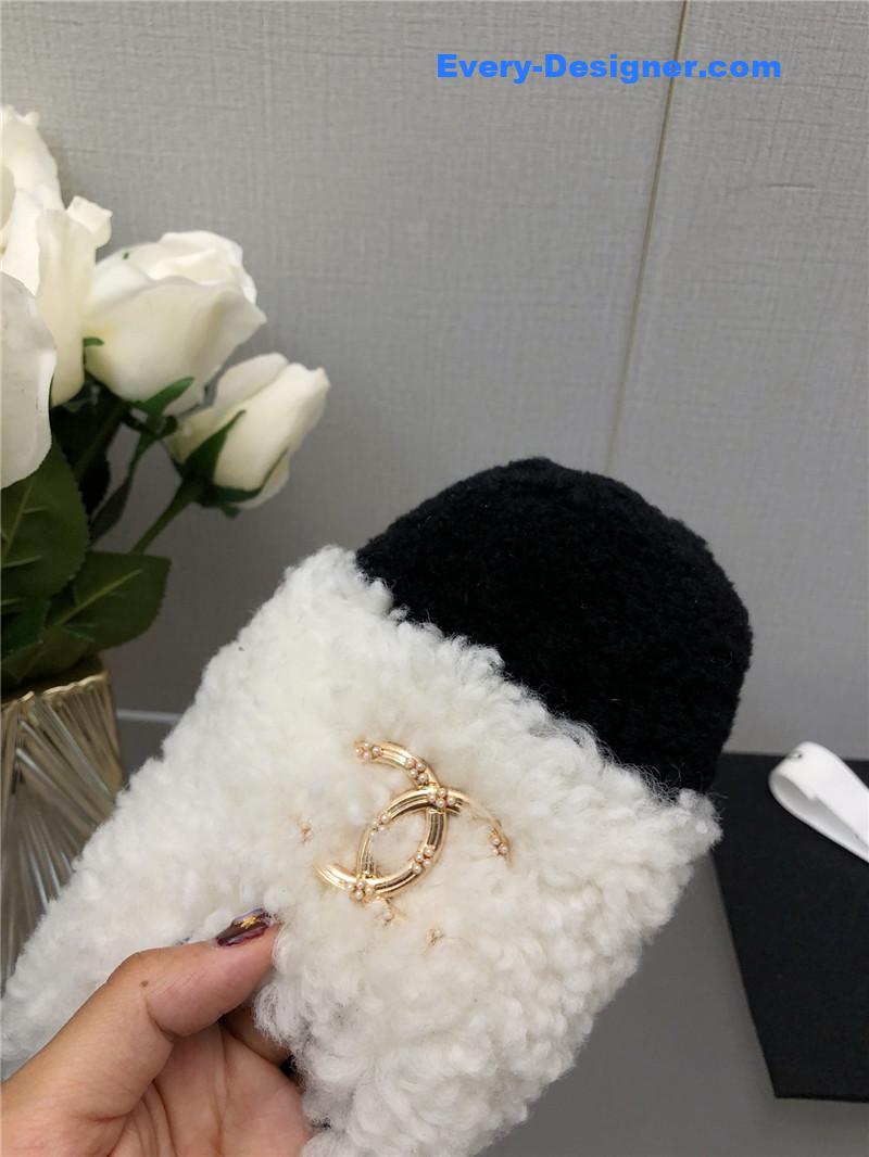 CC furry slippers