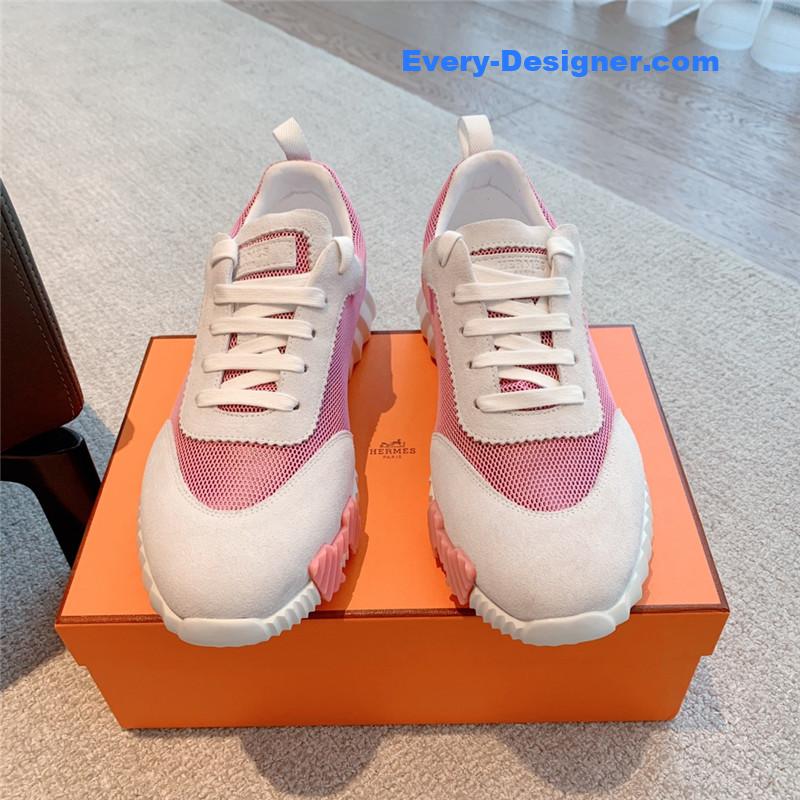 Hermes Pink Bouncing Sneakers