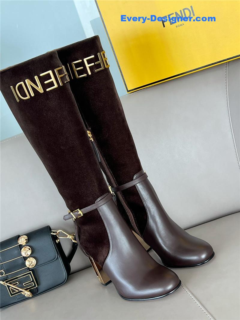 fendi autumn and winter Delfina original calfskin high boots