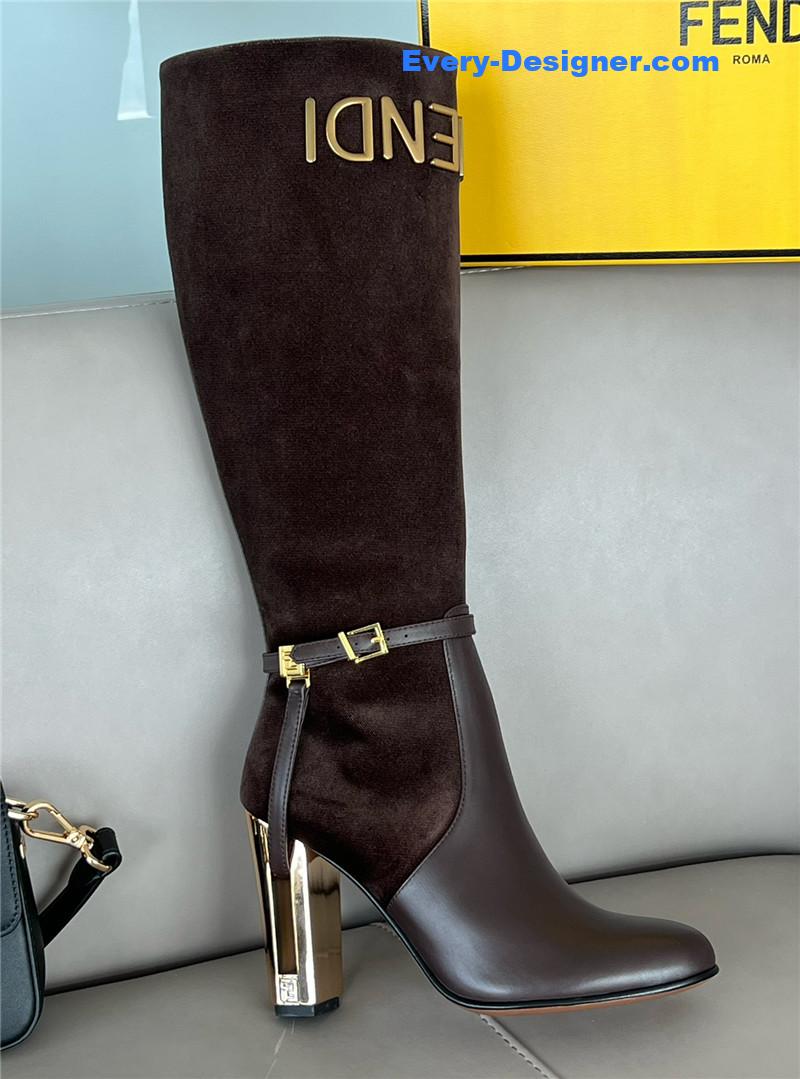 F**di autumn and winter delfina original calfskin high boots