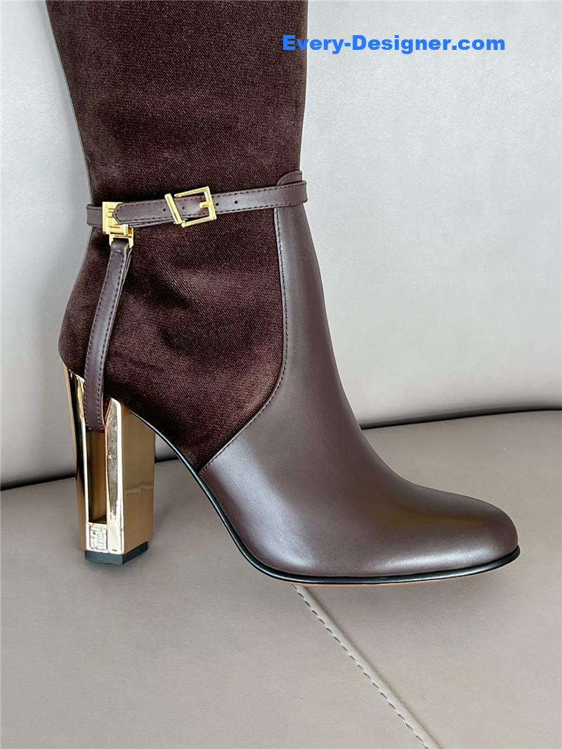 F**di autumn and winter delfina original calfskin high boots