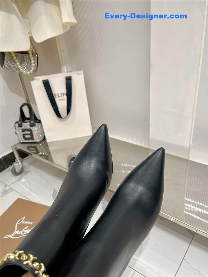 Chr1st1an louboutin high-heeled leather short boots