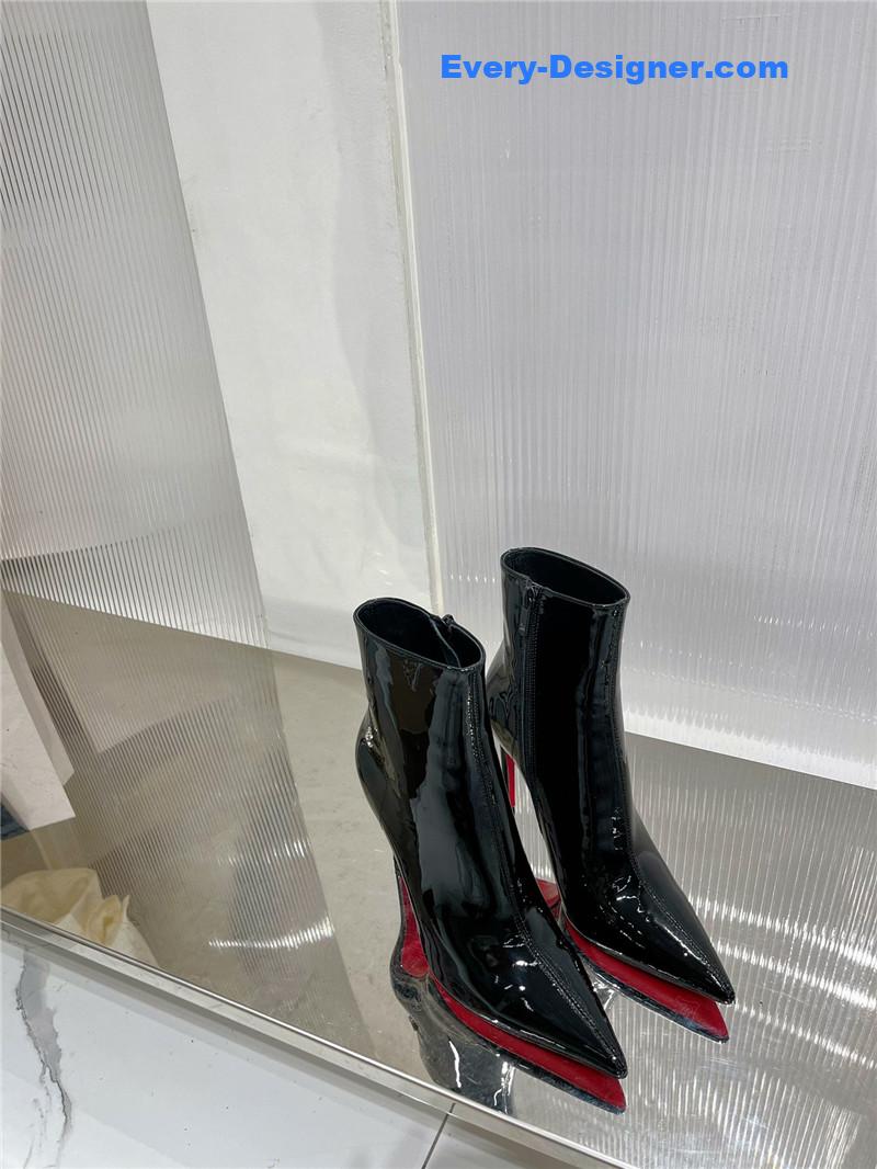 Christian Louboutin high-heeled leather short boots