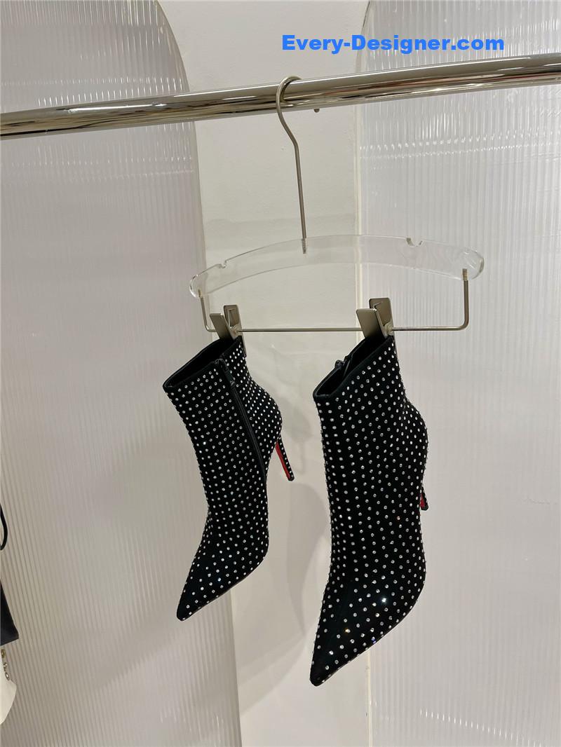 Chr1st1an louboutin high-heeled leather short boots