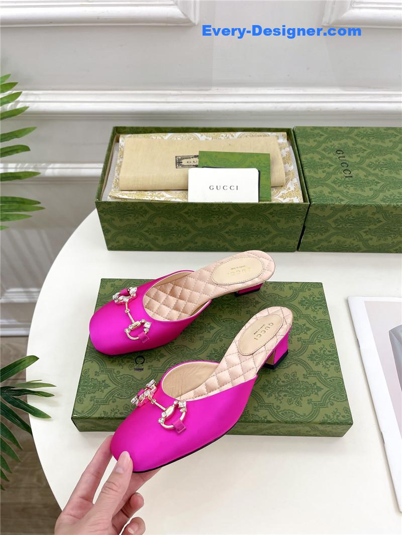 Gvc*1 new crystal horsebit mules