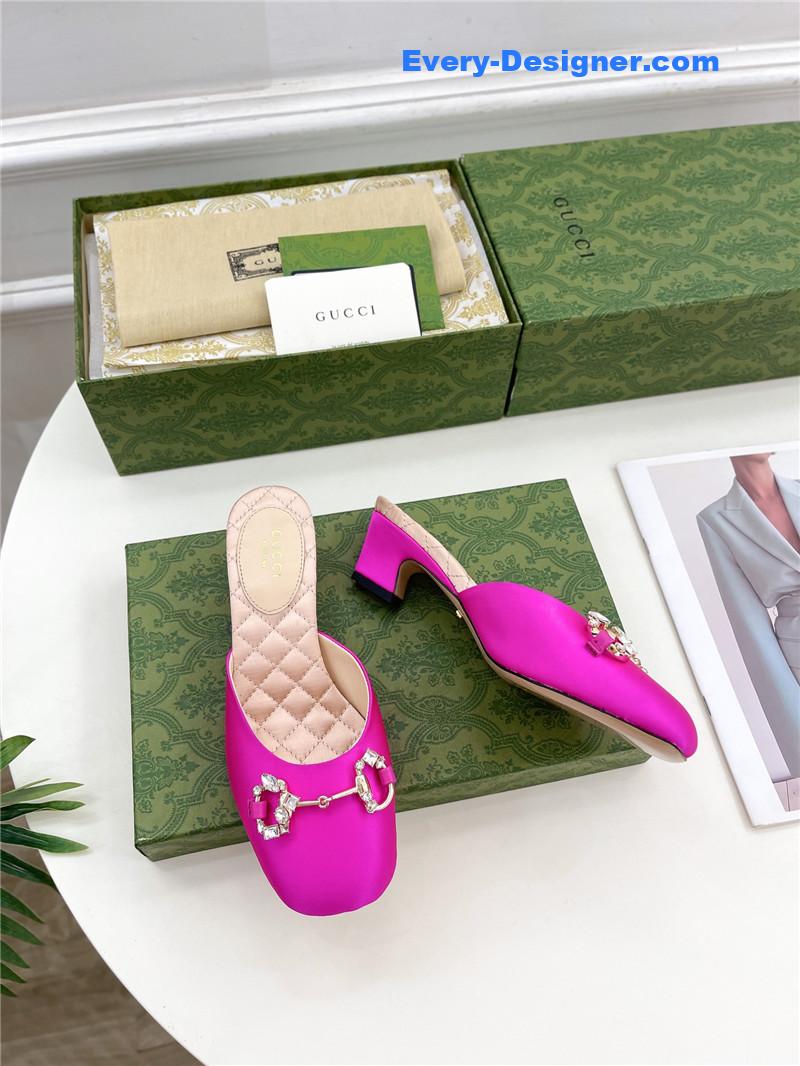 Gvc*1 new crystal horsebit mules