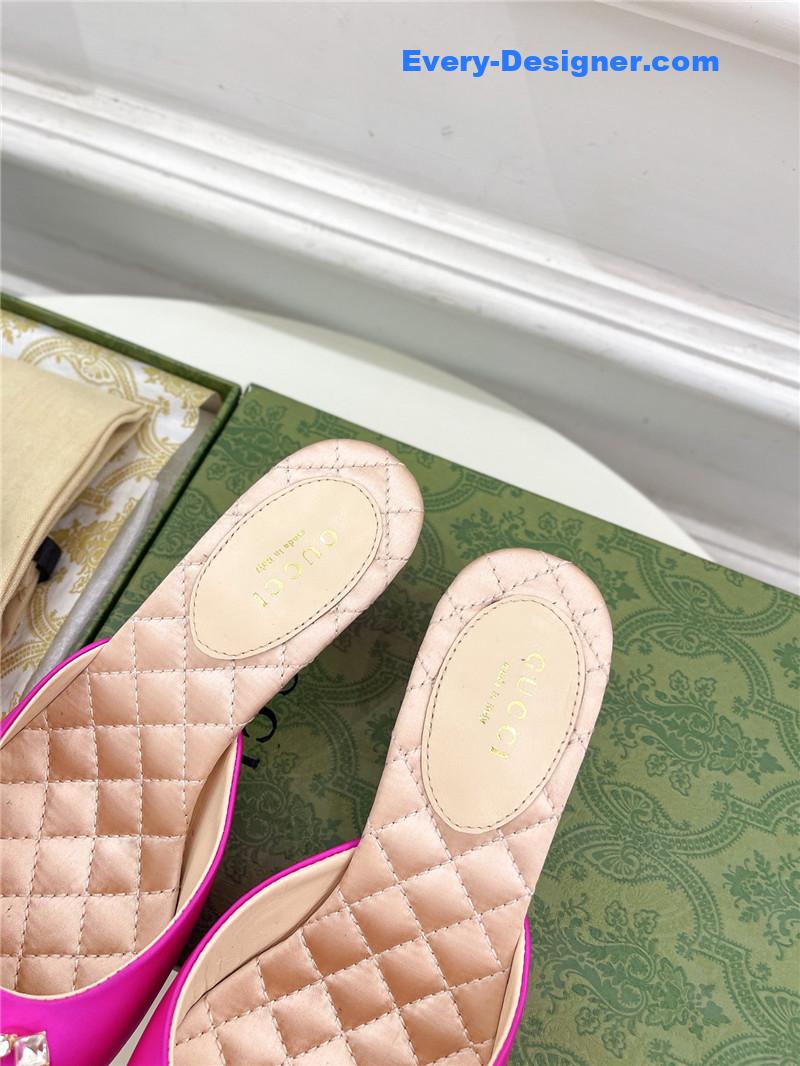 Gvc*1 new crystal horsebit mules