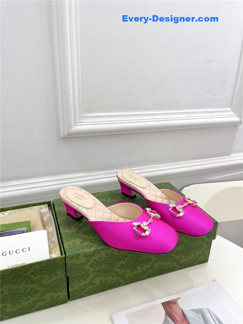 Gvc*1 new crystal horsebit mules