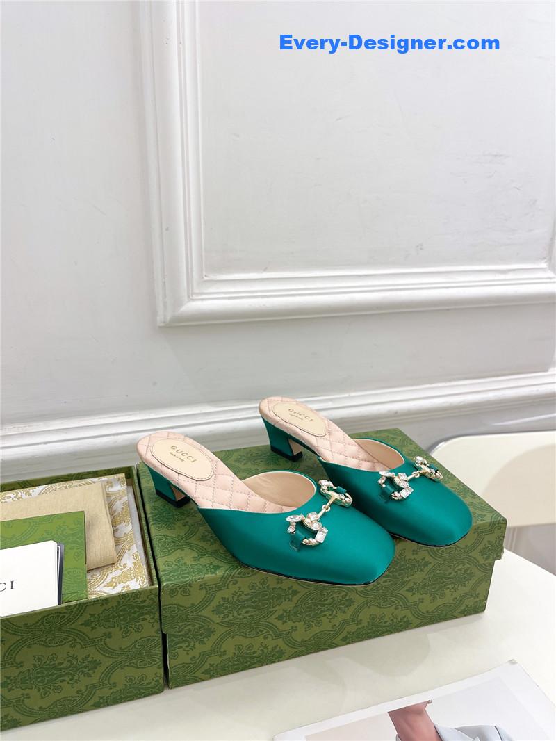 Gvc*1 new crystal horsebit mules