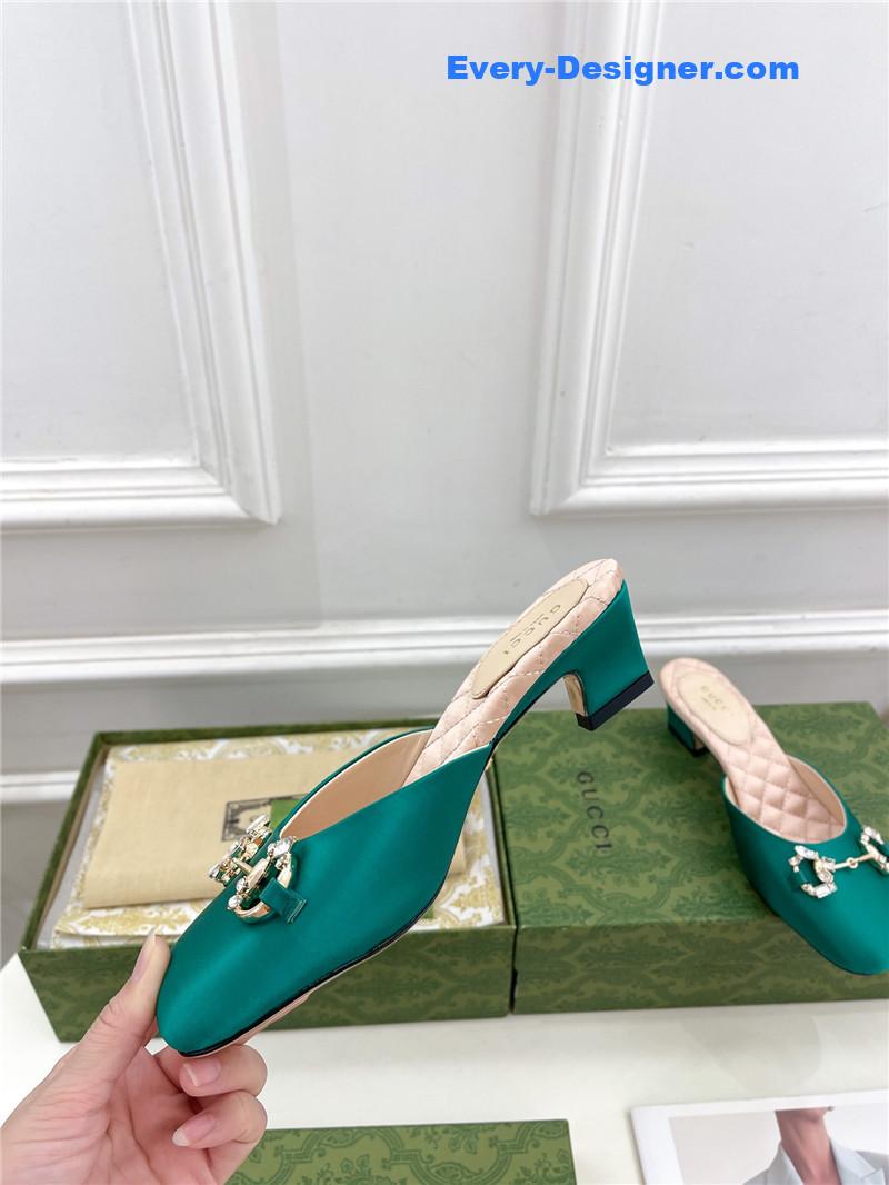 Gvc*1 new crystal horsebit mules