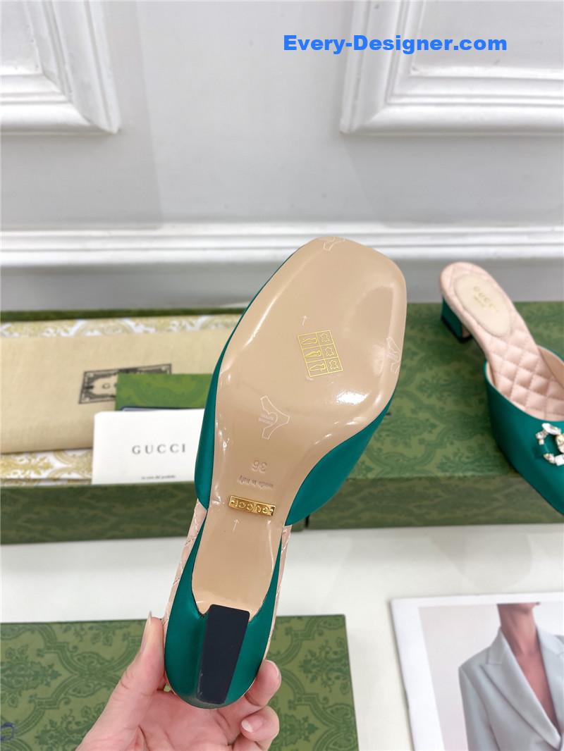 Gvc*1 new crystal horsebit mules