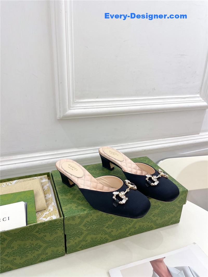 Gvc*1 new crystal horsebit mules