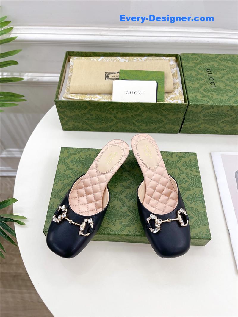 Gvc*1 new crystal horsebit mules