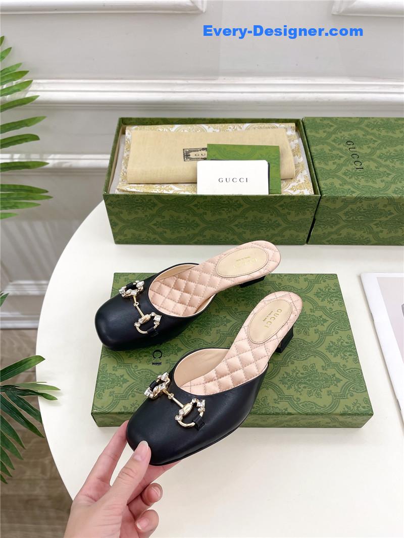 Gvc*1 new crystal horsebit mules