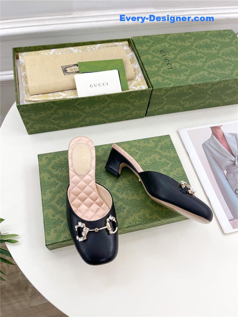 Gvc*1 new crystal horsebit mules