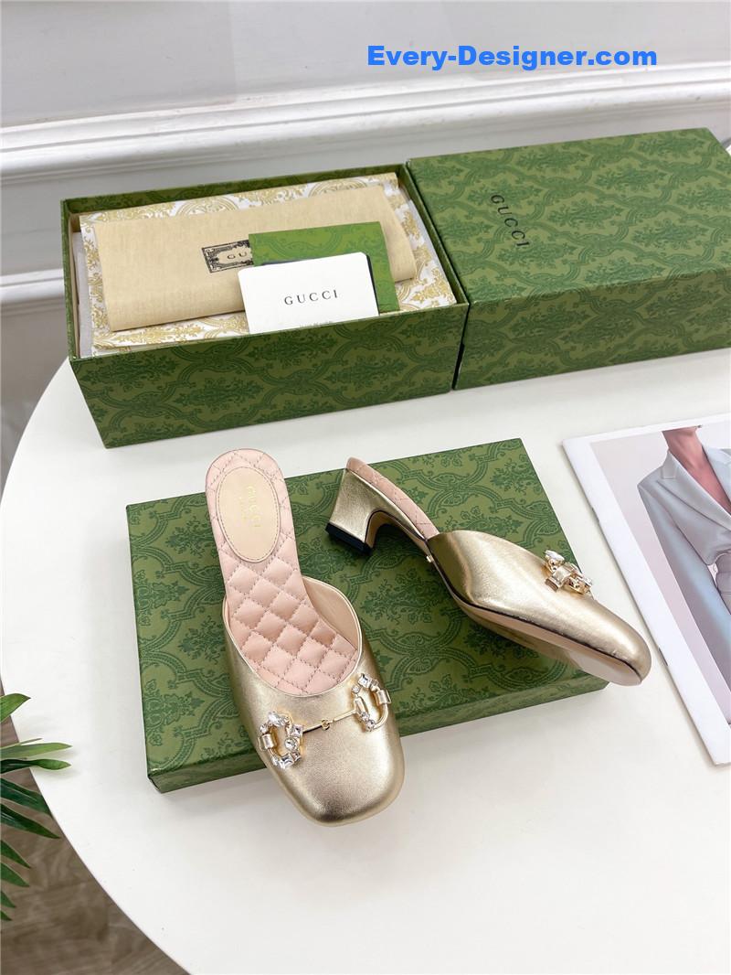 Gvc*1 new crystal horsebit mules