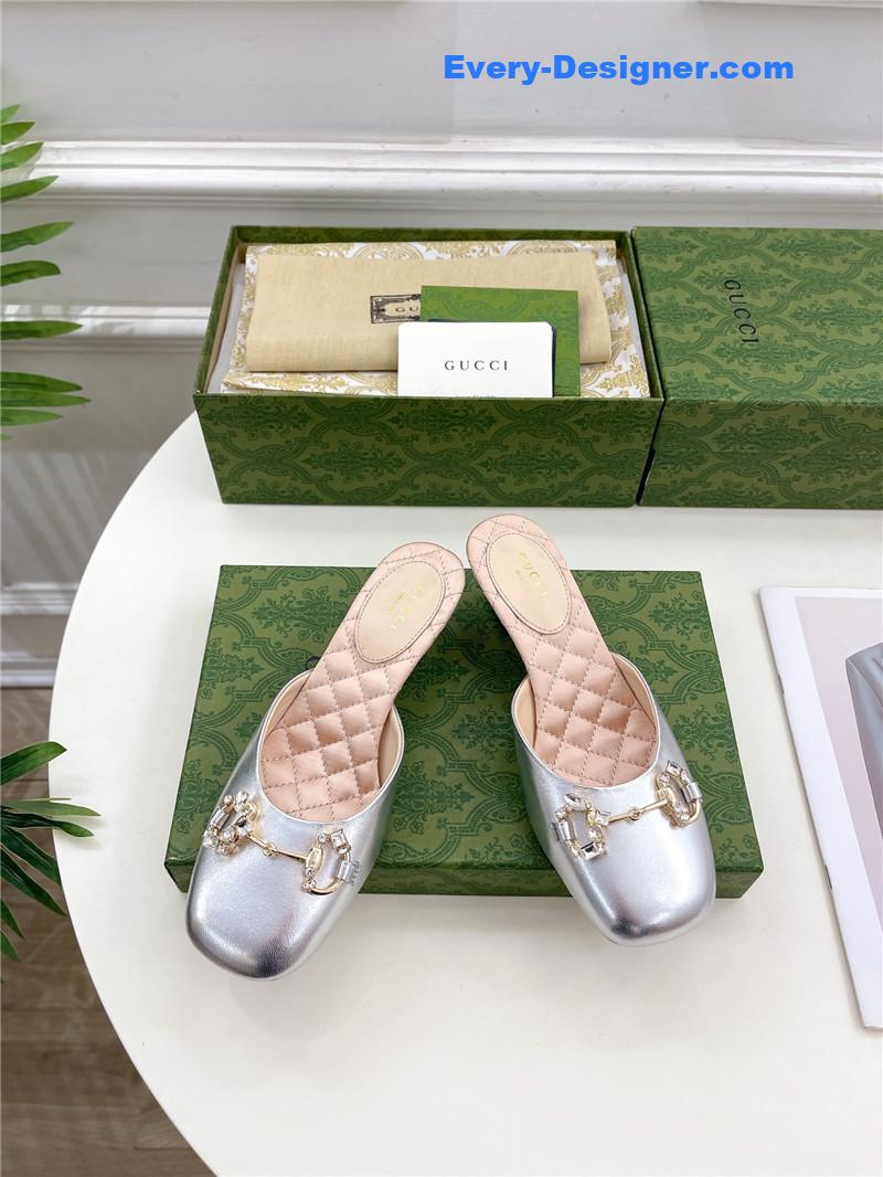 Gvc*1 new crystal horsebit mules