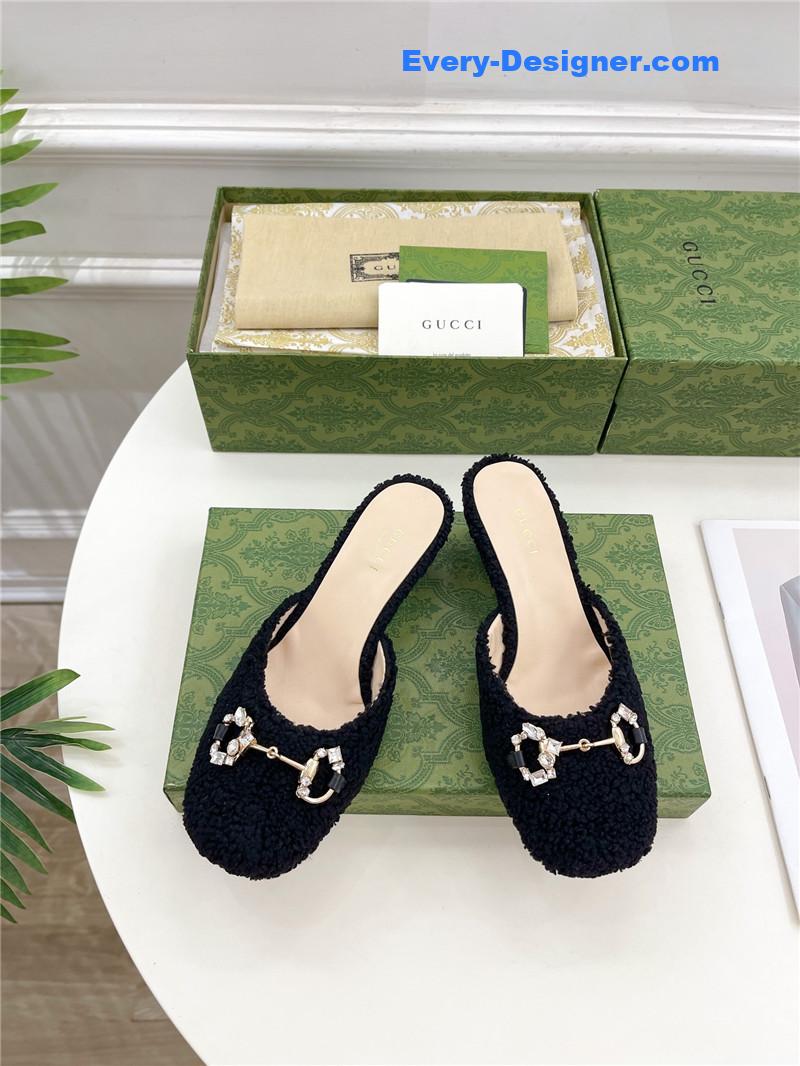 Gvc*1 new crystal horsebit mules