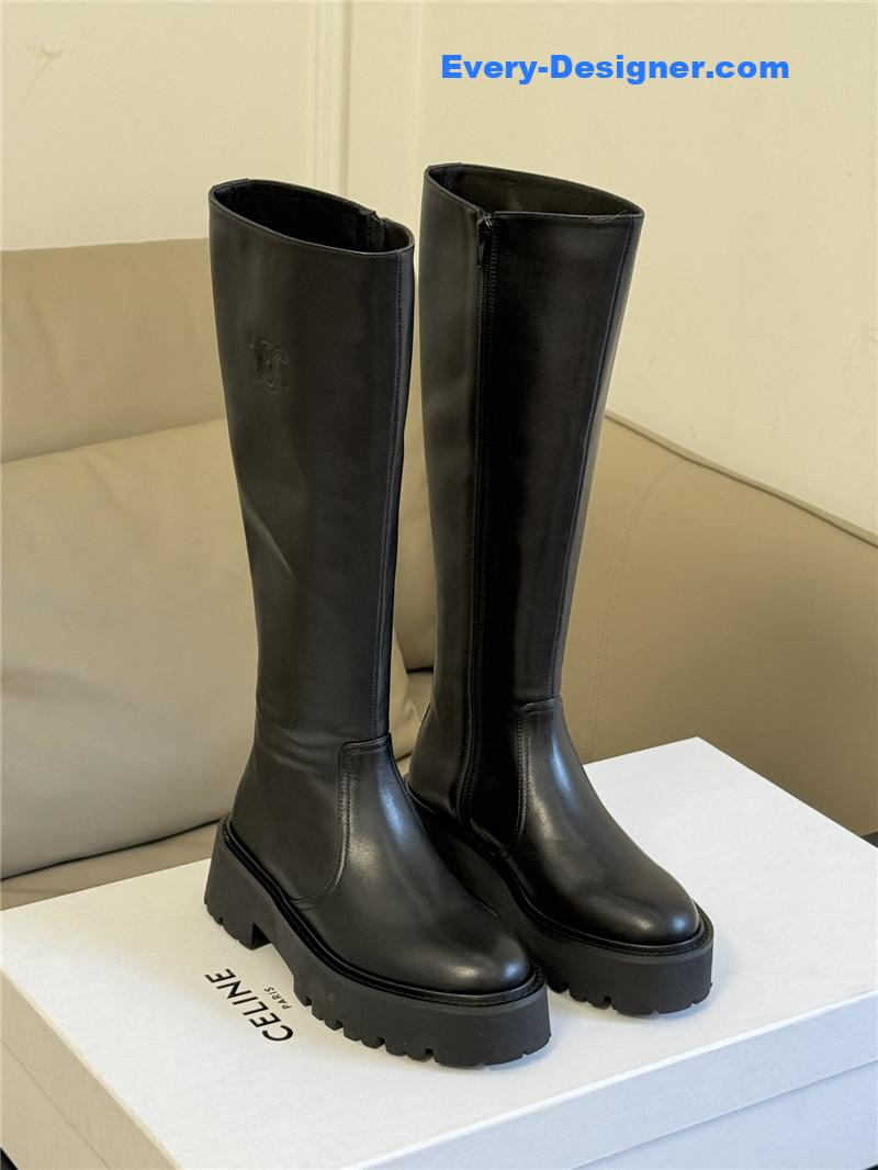celine autumn and winter thick sole knee boots