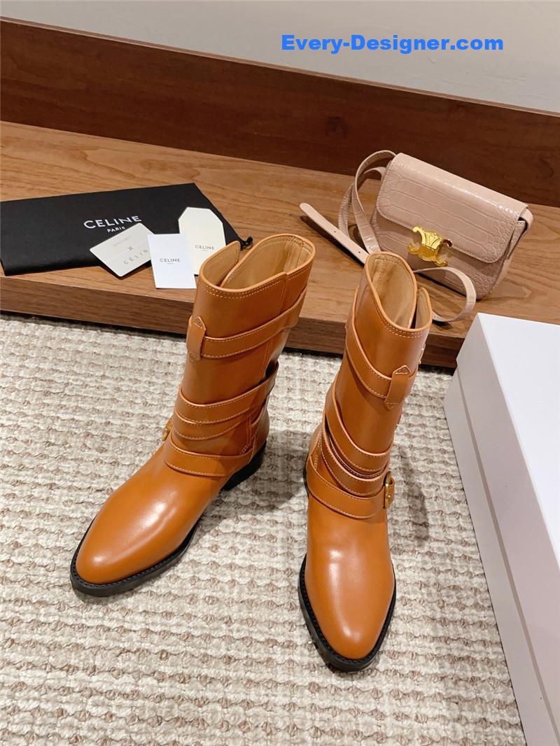 Celine Arc de Triomphe thick-soled motorcycle boots