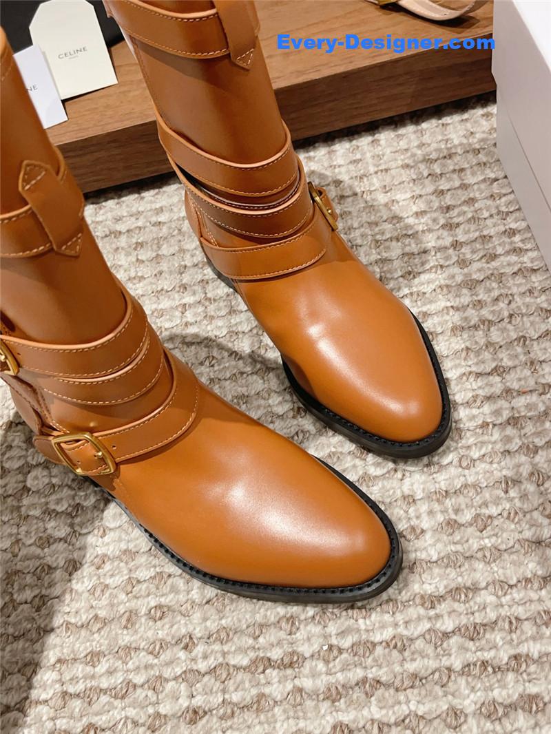 Ce1i*e arc de triomphe thick-soled motorcycle boots