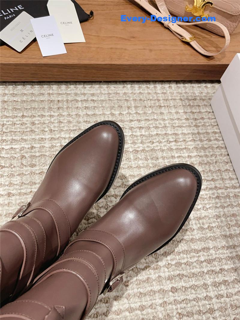 Ce1i*e arc de triomphe thick-soled motorcycle boots