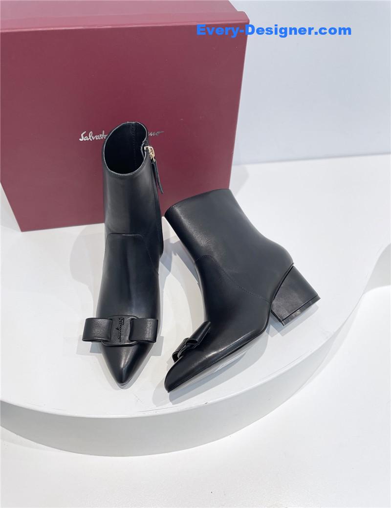 Salvatore Ferragamo Chelsea block heel boots