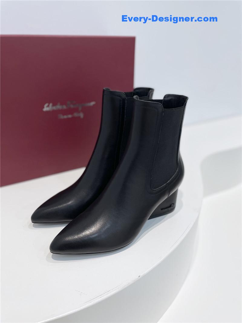 Salvatore Ferragamo Chelsea block heel boots