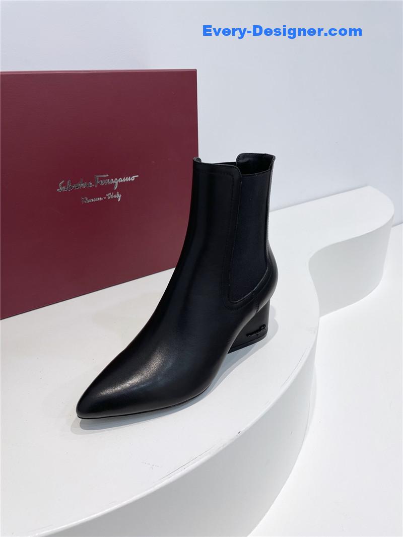 Salvatore Ferragamo Chelsea block heel boots