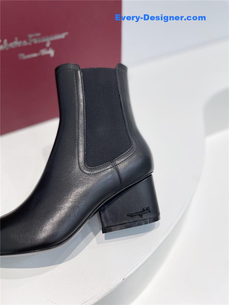 Salvatore Ferragamo Chelsea block heel boots