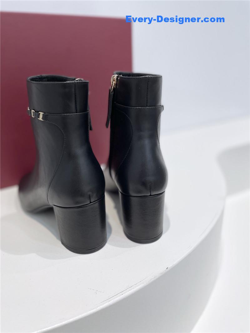 Ferragamo Vara Bow Strap Boots