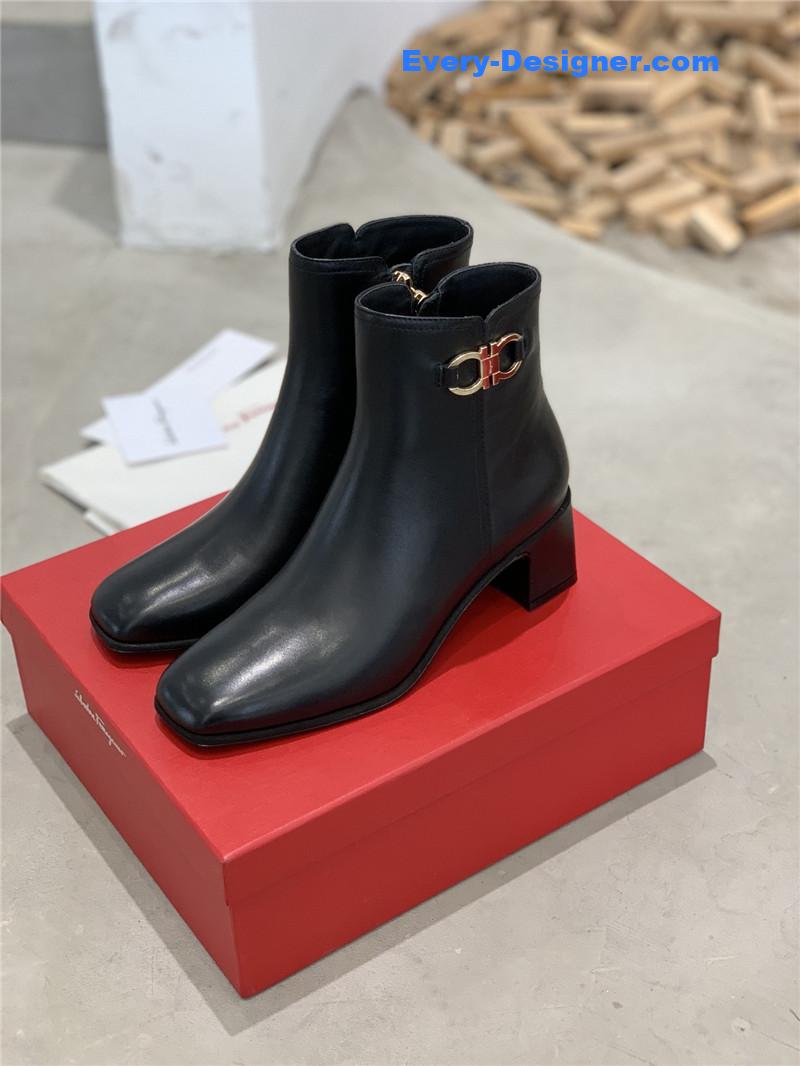 Salvatore Ferragamo block heel boots