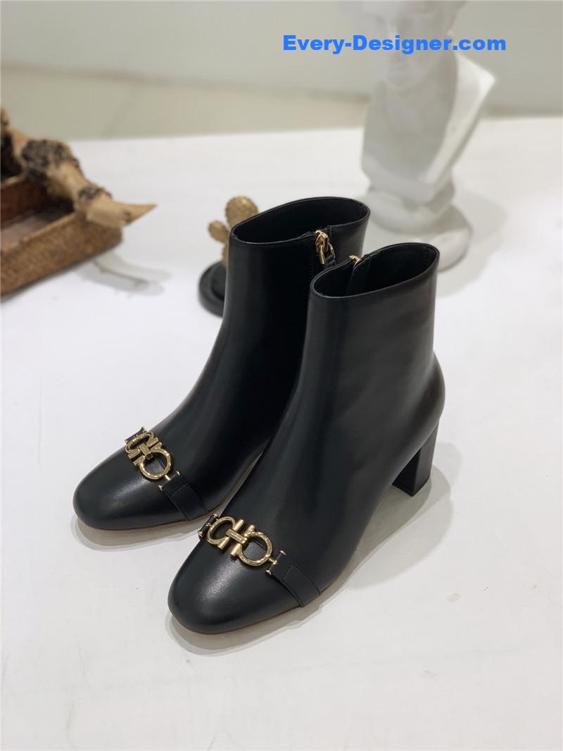 Salvatore Ferragamo block heel boots