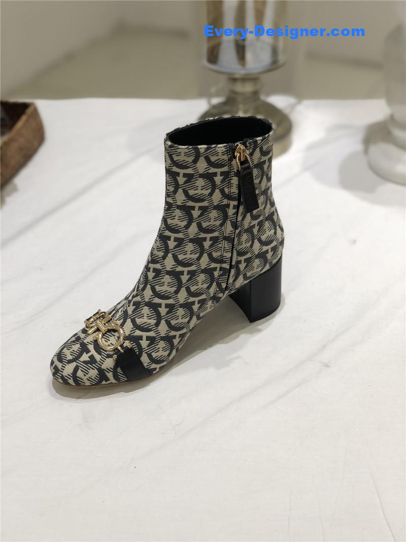 Salvatore Ferragamo block heel boots
