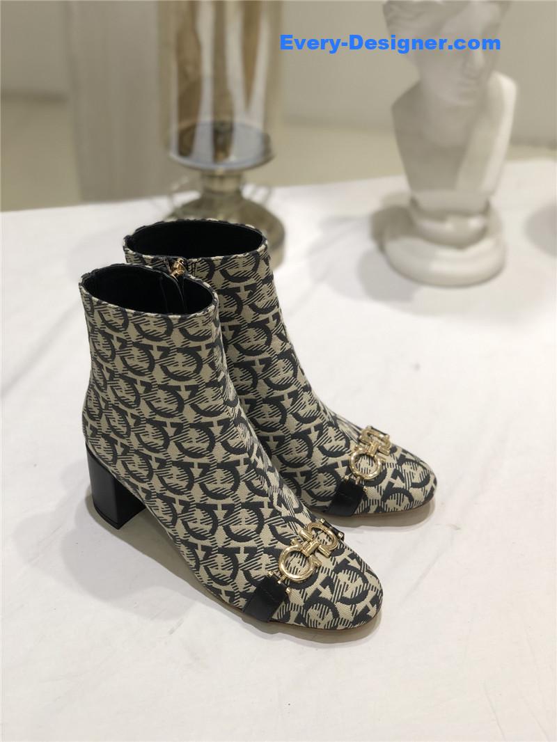 Salvatore Ferragamo block heel boots