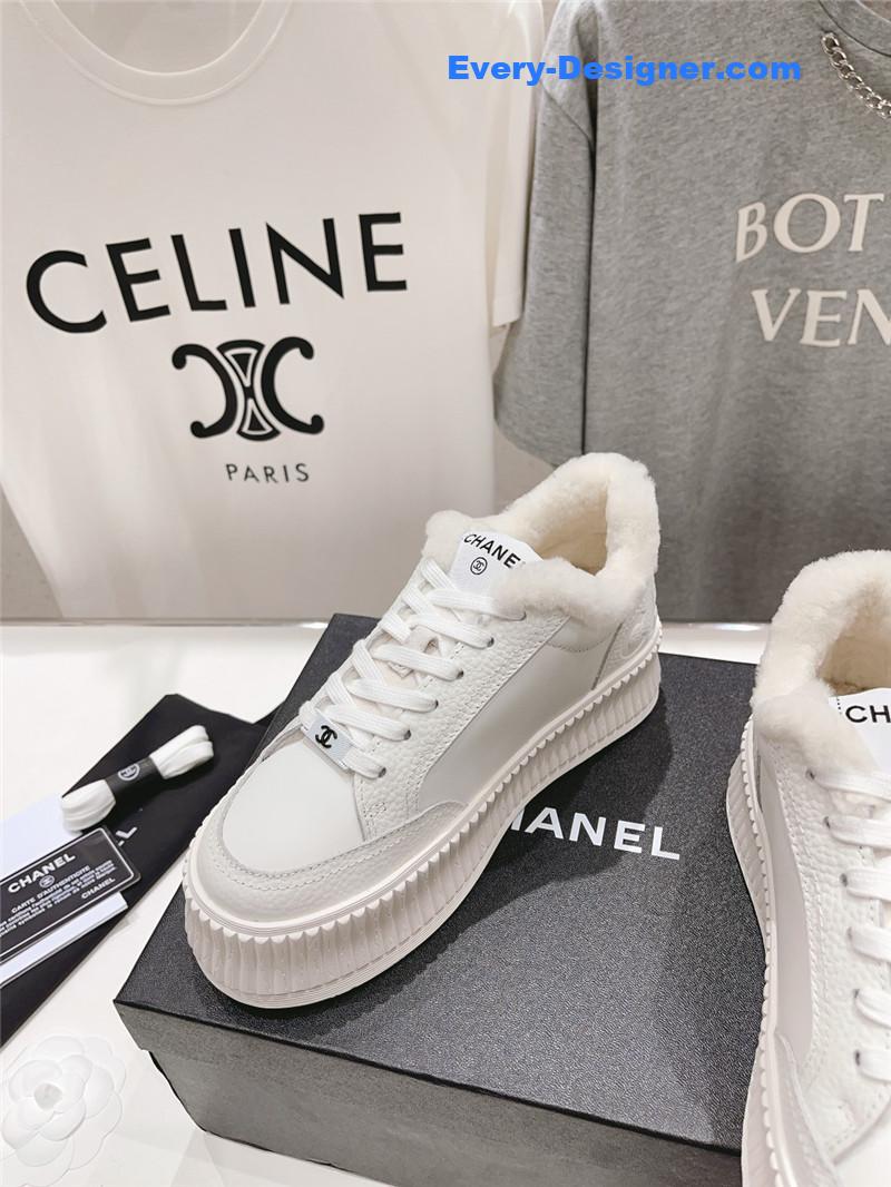 Ch**el panda colorblock thick-soled biscuit shoes