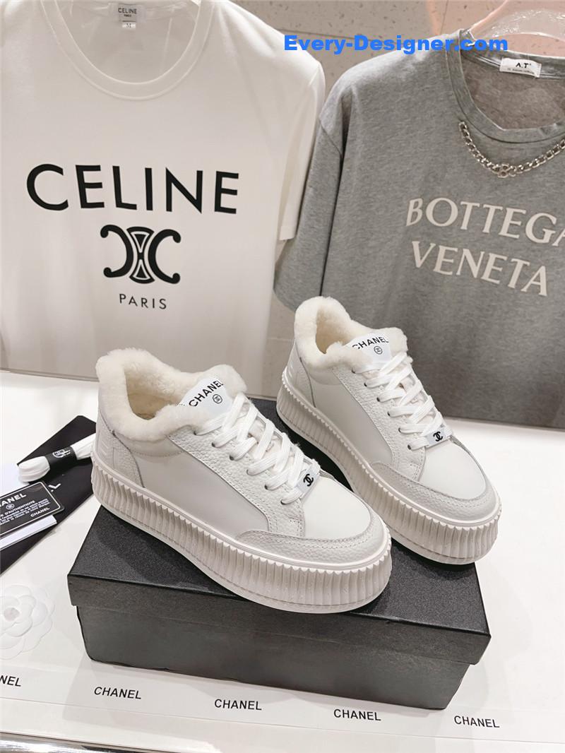 Chanel panda colorblock thick-soled biscuit shoes