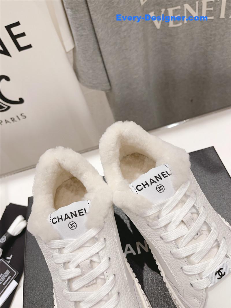 Ch**el panda colorblock thick-soled biscuit shoes