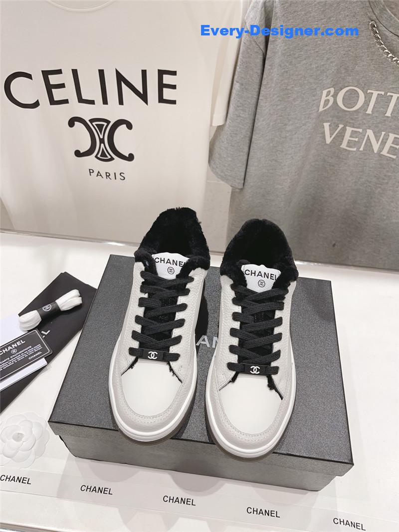 Ch**el panda colorblock thick-soled biscuit shoes