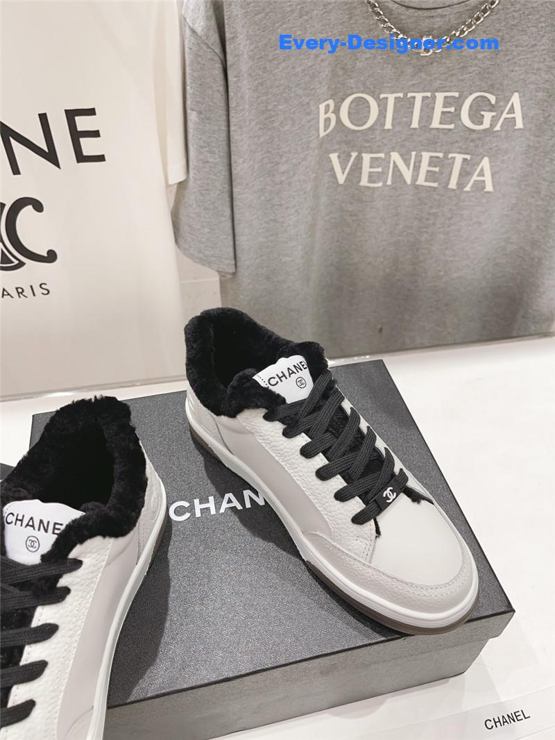 Ch**el panda colorblock thick-soled biscuit shoes