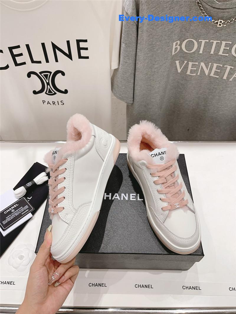 Ch**el panda colorblock thick-soled biscuit shoes