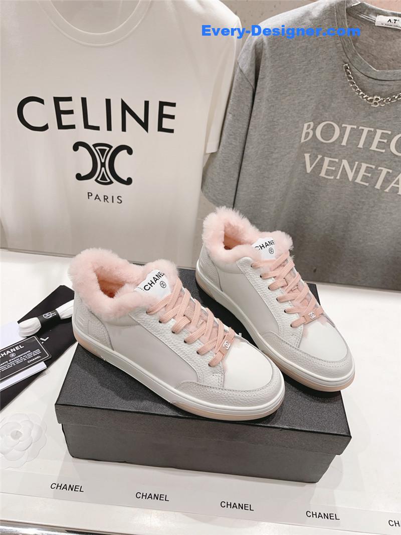 Chanel panda colorblock thick-soled biscuit shoes