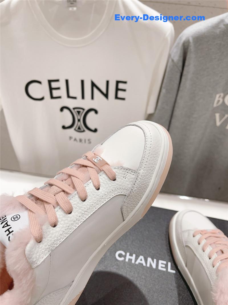 Ch**el panda colorblock thick-soled biscuit shoes